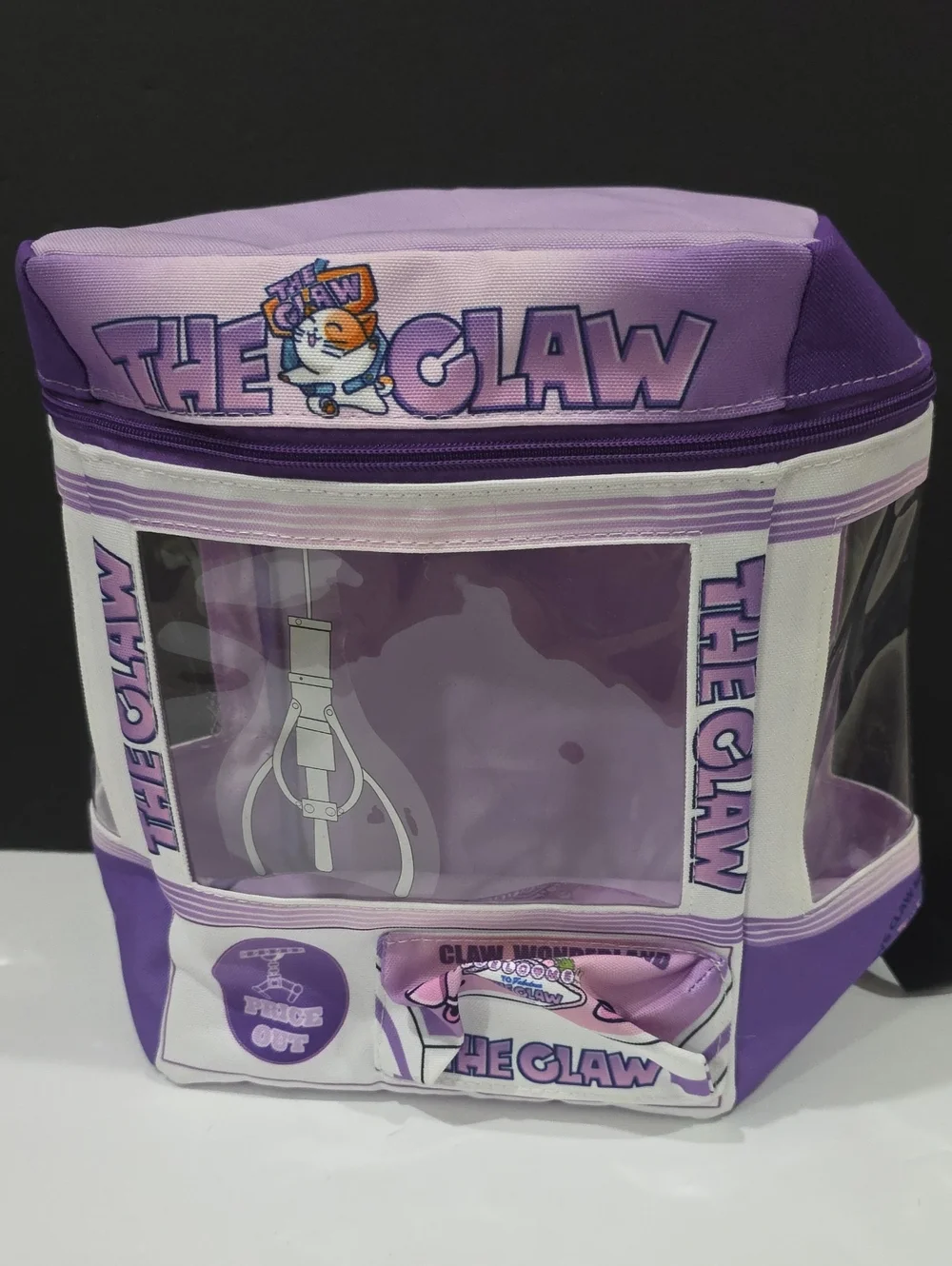 THE CLAW-Kids Purple Clear Window Backpack